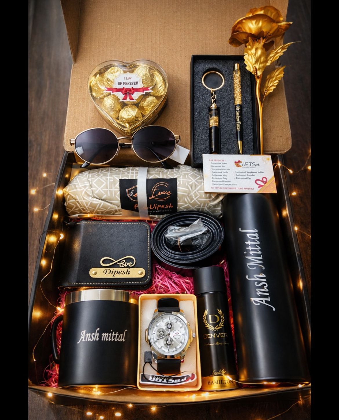 The Ultimate Men’s Luxury Customized Gift Hamper – Premium 10-in-1 Personalized Grooming & Lifestyle Combo