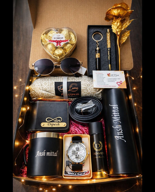 The Ultimate Men’s Luxury Customized Gift Hamper – Premium 10-in-1 Personalized Grooming & Lifestyle Combo