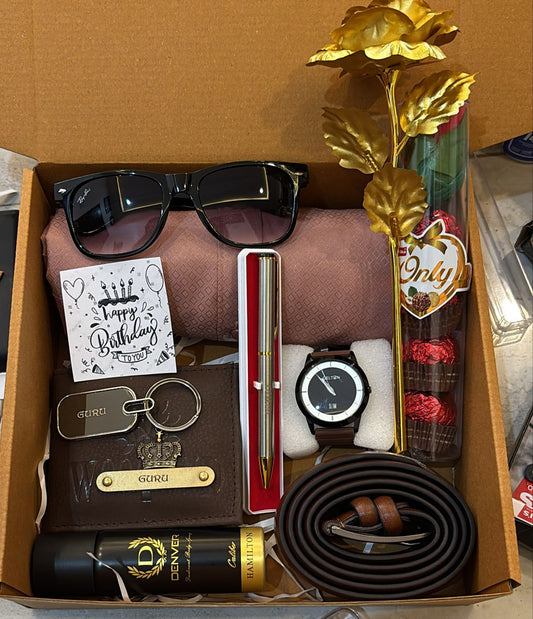 Customized Men's Premium Birthday and Anniversary Luxury Gift Hamper