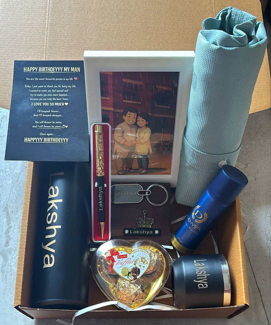 The Ultimate Personalized Men's Mega Gift Hamper – 10-in-1 Luxury Custom Box