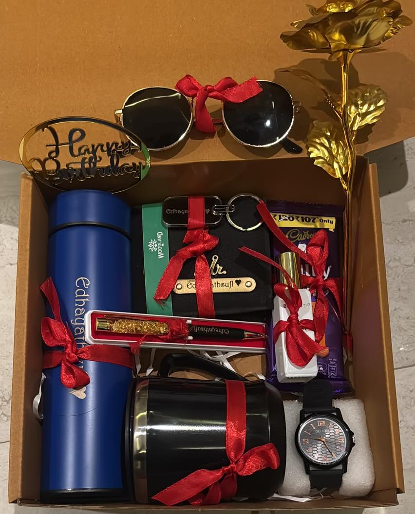 Premium All-in-One Birthday Gift Hamper for Men – Luxury Custom Gift Box