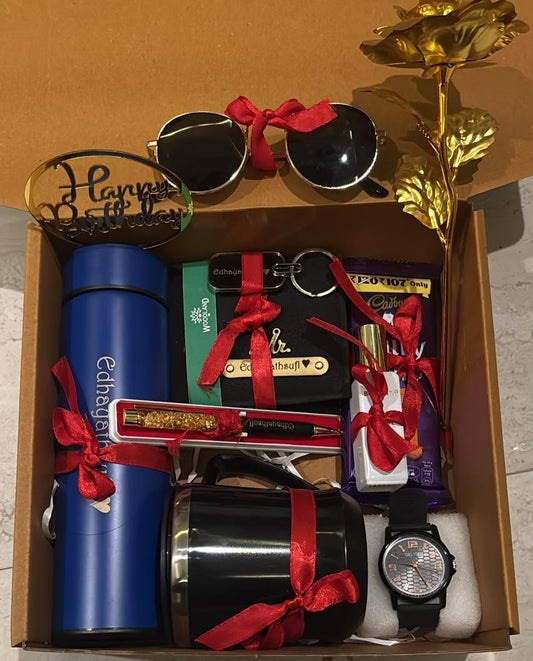 Premium All-in-One Birthday Gift Hamper for Men – Luxury Custom Gift Box