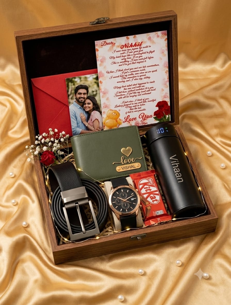 The Luxe Personalized Keepsake Gift Box for Men
