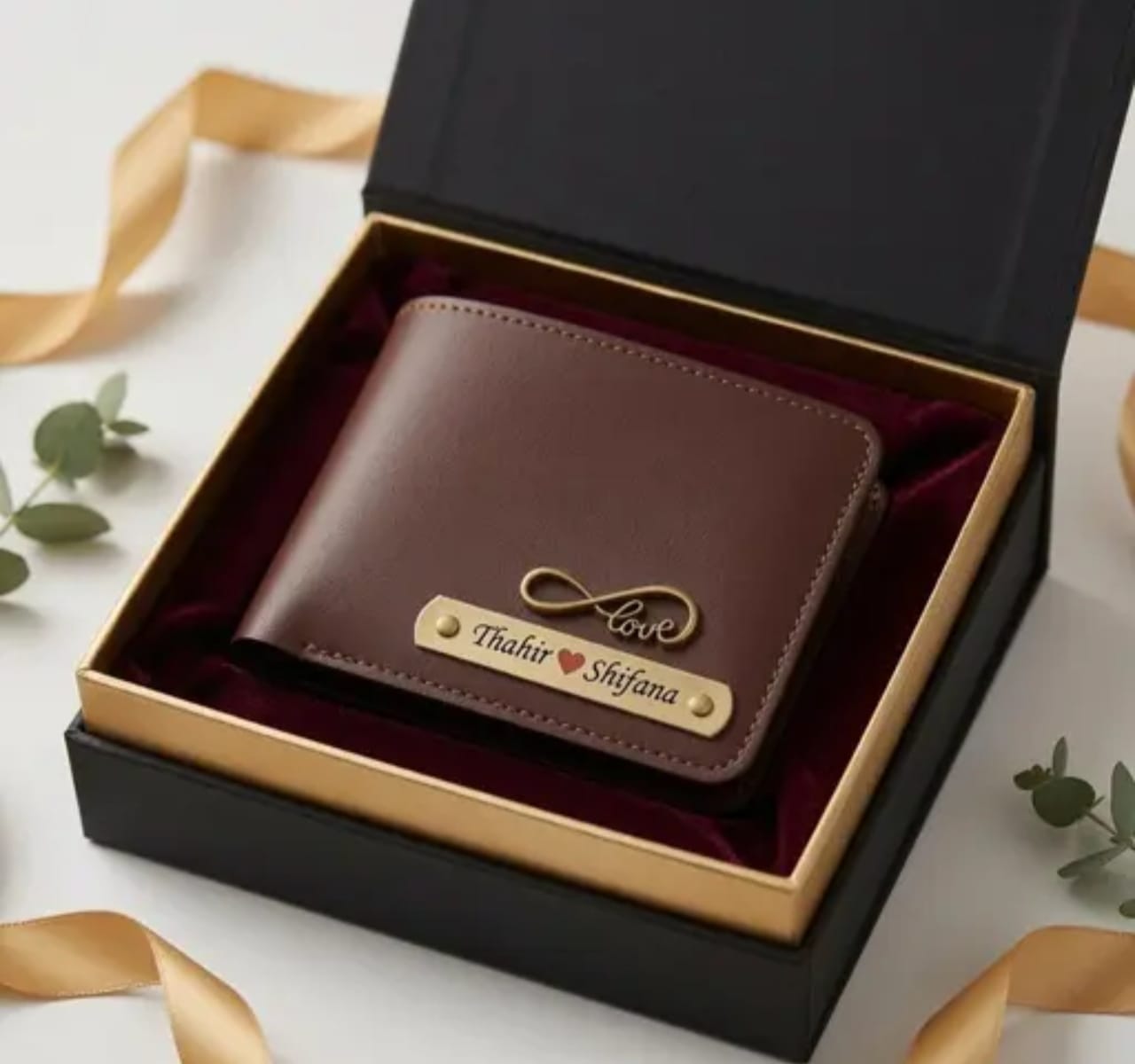 Personalized Wallet & Keychain Combo Set