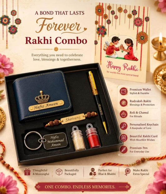 Personalized Forever Rakhi Combo Gift Set